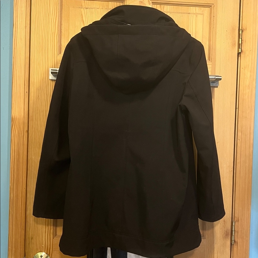 Andrew Marc Black Water Repellent Coat Sz XL - Picture 6 of 9